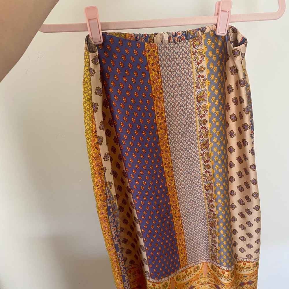 Funky Silk Midi Skirt